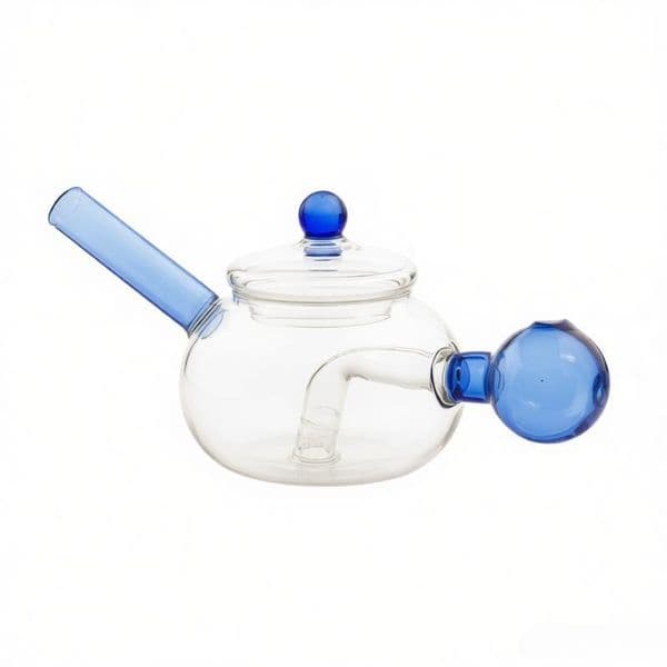 Wholesale colorful Mini Tea Pot Beaker Water Pipe Hookah Glass Oil Burner Bong Thick Glass Smoke Filter Kits Shisha Bongs for Smoking