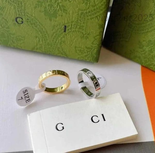 Popular Fashion Designer Ring Mens Titanium Steel Sier Rings Engagements For Womens Jewelry s Love Letter Plated Never Fade Not Allergic 4mm 6mm 9mm