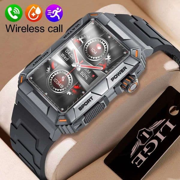 LIGE New Smartwatch Bluetooth Call Outdoor 3ATM Waterpoof Heart Rate Monitoring Multi-Sports Modes Smart Watch Men Women