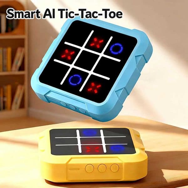 Portable Tic-Tac-Toe Stress Relief Educational Board Game Multifunctional Electronic Game Suitable for Adults and Kids Z260324