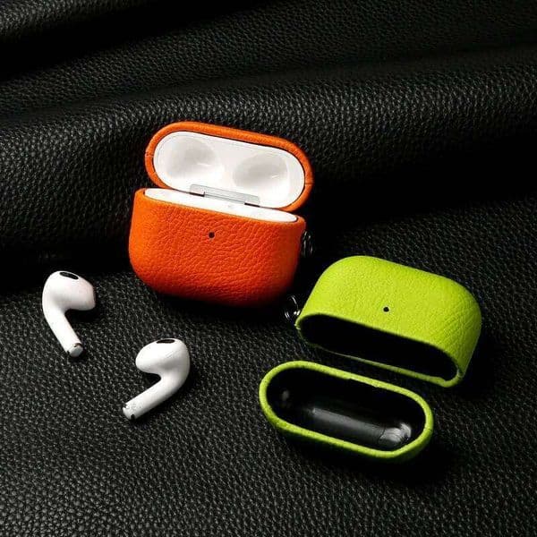 Air Pods 4 3 1 Case For AirPods Pro 2 Cover PU Leather Earphone Charging Accessories Lychee Pattern Cowhide With Buckle 26L0324
