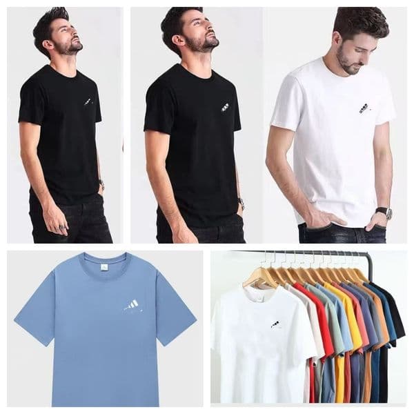 Designer T Teenager Boys SportSwear AD Tee Cotton Short Sleeved Summer Clothes High School College Students T-shirt Outdoor Wear for Men