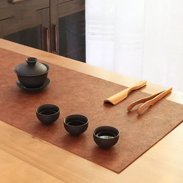 Solid Leather Table Mat Cowhide Grain Tea Pad Office Desk Large Mouse Game Home Decoration 260320