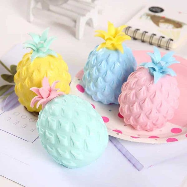 Pineapple Stress Ball Water Feeling Squishy Vent Toys Water Beads Squeeze Fidget Toy Anxiety Stress Relief Toy Sensory Squish Z260324
