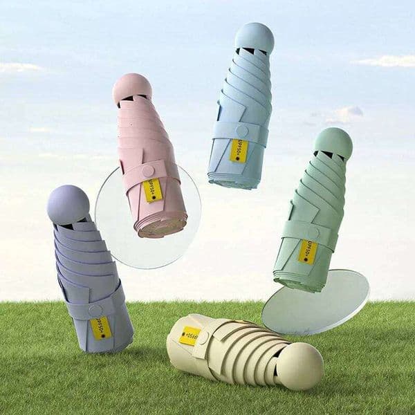 Compact Travel Mini Uv Protection Capsule Umbrella 5 Fold Ultra Lightweight Sunshade Umbrellas Protable Manual 26Y0324