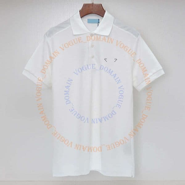Designer Comfortable Shirt Mens Polos Luxury Classic Polo Collar Solid Cotton Short Sleeve T-Shirt Casual Breathable Loose Top Clothing New 2026 e08