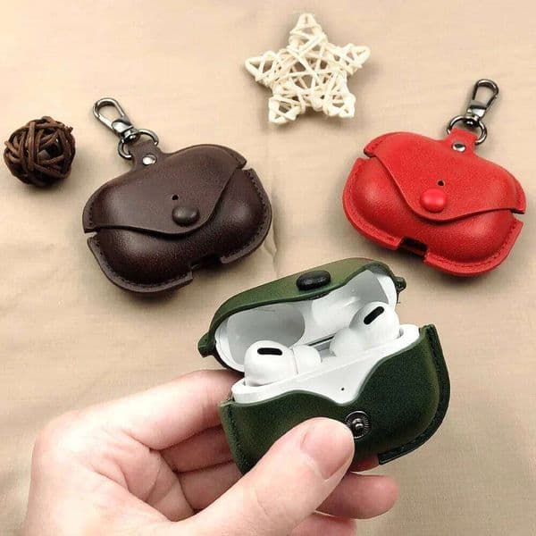 Retro Leather Case For Business Earphone Cases for AirPods Pro3 3rd Generation Cover earphone Shell with Hook 26L0324