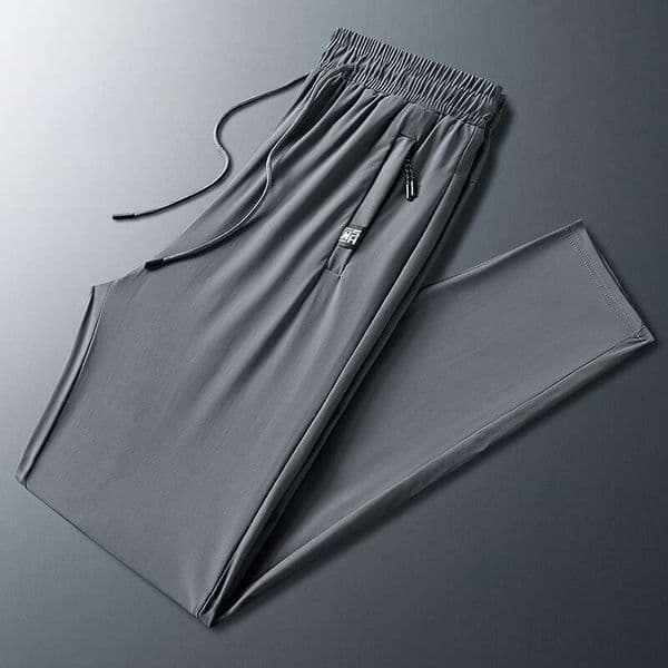 Sweatpants Running Pantalon Man Pants Summer High-Elasticity Ice Silk For Men, Loose And Quick-Drying Long 140Kg Can Be Worn As High-End Plus-Size Pants
