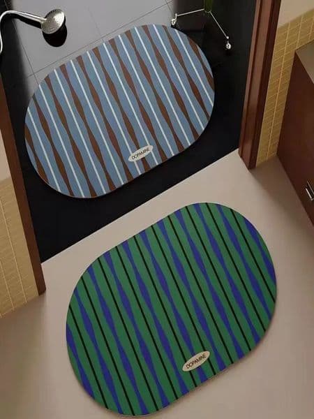 VIKAMA Simple Diatom Mud Floor Mats Bathroom Toilet Doorway WaterAbsorbent NonSlip Foot Home Decoration 260325