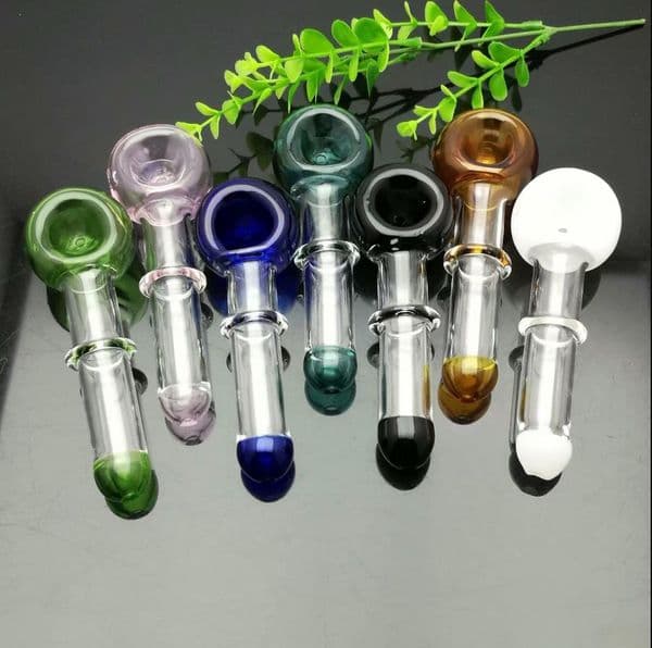 Coloured single-wheel glass concave pipe Wholesale Bongs Oil Burner Pipes Water Pipes Glass Pipe Oil Rigs Smoking Free Shipping