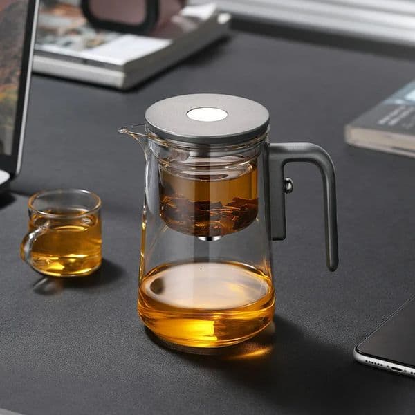 Fashion Water Separation Inner Container Teapot One Click Magnetic Switch Tea Separation Filtration Glass Tea Pot 260320
