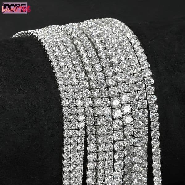 Diamond Jewelry 2mm 3mm Diamond Necklace 925 Silver GRA Moissanite Diamond Tennis Chain