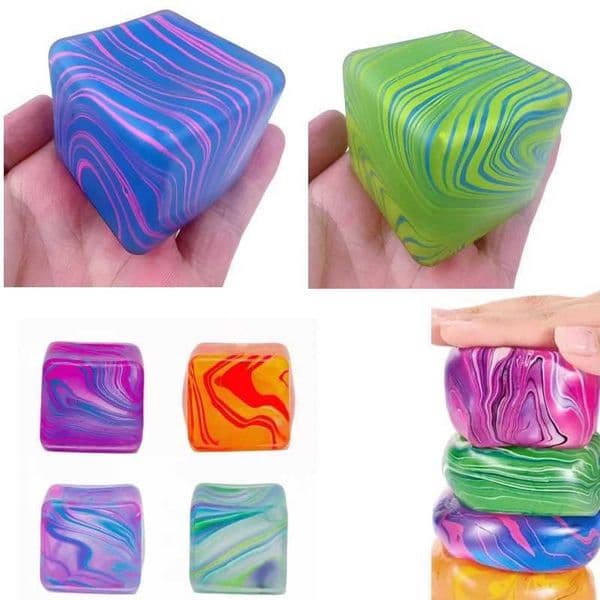 Squishy Ice Cube Maltose Fidgets Toys Funny Square Decompression Toy Soft Pinch Anti-stress Gifts for Friend Adult C260325