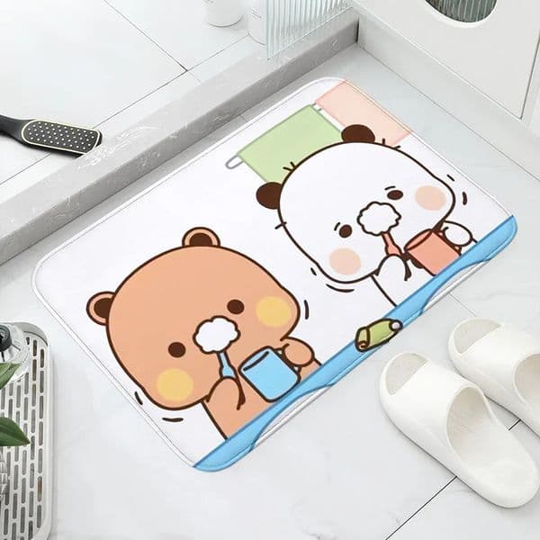 1Pc Bubu and Dudu Cute Cartoon Welcome Mat Entrance Doormat Balcony Bathroom Floor Mats Non-slip Rug Bedroom Carpet Home Decor 260325