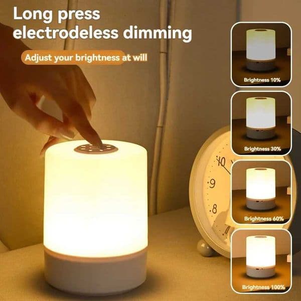 Led Night Lights Bedside Dimmable Charging Desktop Night Lamps Bedroom Bedside Lighting Decoration Touch Reading Led Table Lamps H260325