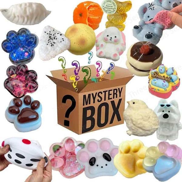 2026 New Blind Box Mystery Kawaii Cat Paw Mochi Squishy Simulated Food Fidget Cute Squeeze Foot Toy Antistress Stress Relief C260325 C260327 Toys