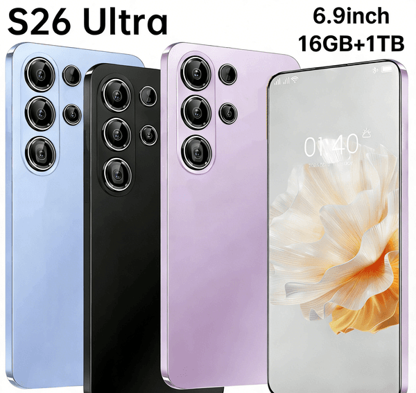 S26 Unlocked Smartphones 5G High-End Android Phone 16GB+1TB Storage - 6.9 inch Touchscreen Display & Face ID Secure GPS Mobile phone s25 Ultra Cell Phones
