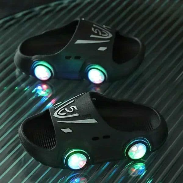 Childrenss Luminous Slippers Car Shape Boys Girls Fashion Cute Shoes Bathroom Children Toddler Slippers S251230