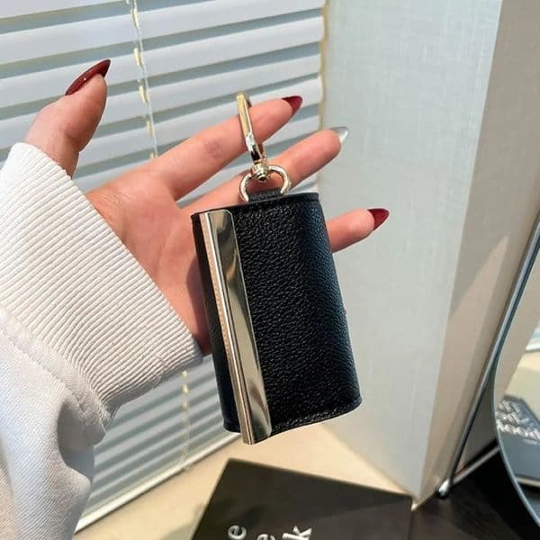 Reusable Mini Keychain Tote Bag Large Capacity Eco-Friendly Foldable Shopping Bag Key Ring Lightweight Expandable Reusable Bag 260325