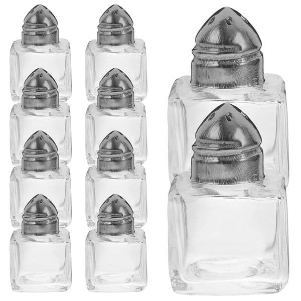 10Pcs Mini Seasoning Jar Glass Salt Shaker Pepper Dispenser Transparent Hole Spice Container Storage Bottle Kitchen Tool Supply 260325