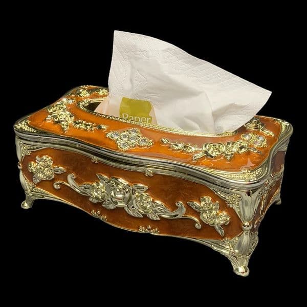 European style tissue box highend restaurant napkin extraction home decoration desktop paper storage 260325