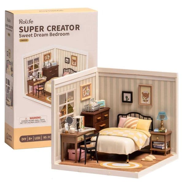 Robotime Rolife Building Block Kits 3D Puzzle Toy Super Store Sweet Dream Bedroom Plastic DIY Miniature House Kit X260325