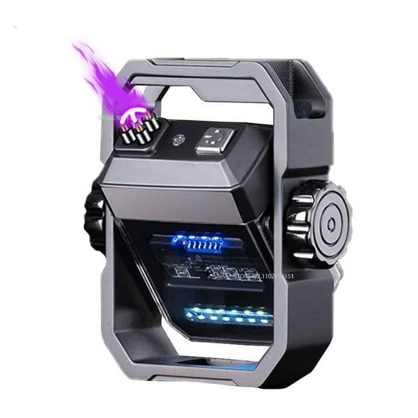 2025 New Mechanical Decompression Fidget Top Lighter Double Arc Electronic