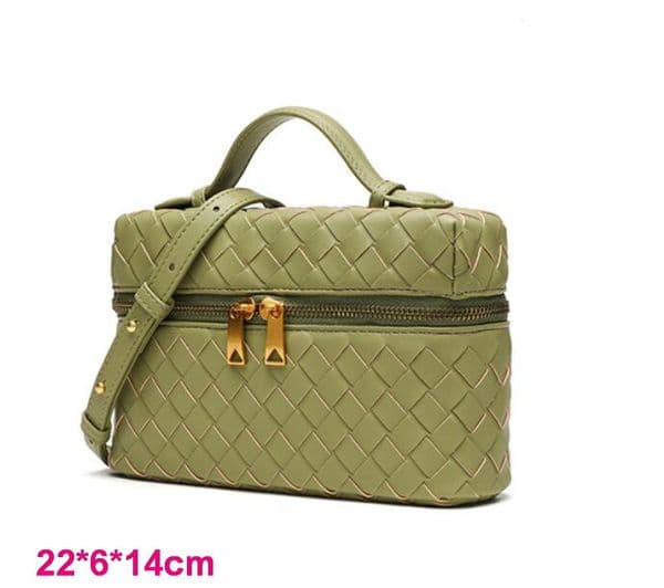 Luxury Design Evening Bags Luxury Hand-woven lunch box bag, fashionable and versatile trendy new makeup bag, hand-held single-shoulder crossbody box bag