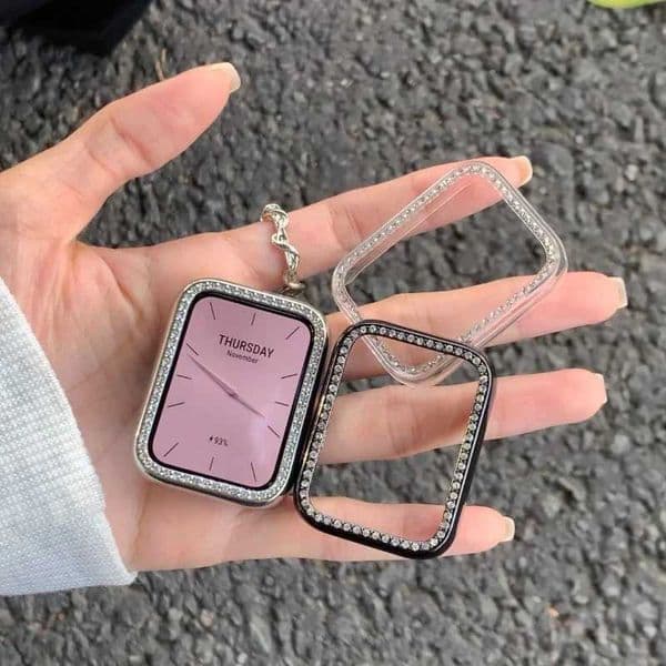 Bling Diamond Case for Mi Band 8 Pro / 9 Pro Crystal Shining Rhinestone PC Protective Frame No Sn Protector C260325