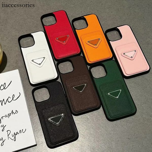 Designers Phone Cases wallet card pocket For iPhone 17 ProMax case 16Plus 15Pro 13 12 11 P Designer Fashion Creative Triangular Cellphone Case Luxury Cover 3d