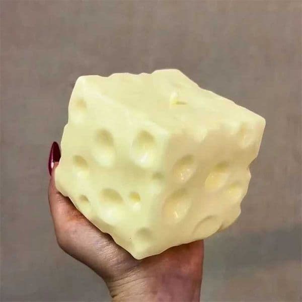 --Jumbo Cheese Cube Stress Ball Big Cheese Shapeable Squeeze Ball Non-Bounce Fidget Toy ASMR Sensory Anti-Stress Festival Gift Z260325