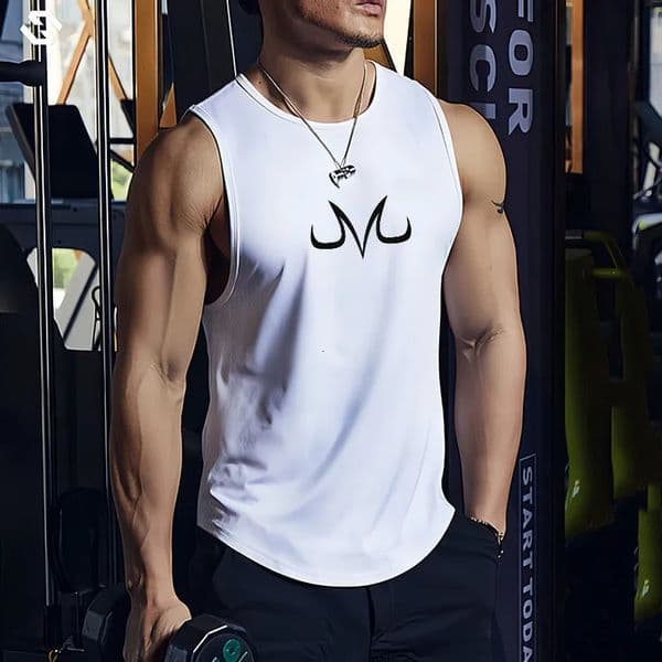 Mens sleeveless fitness shirt anime M sports leisure jogging fast drying summer training clothes fitness men 260324BJ