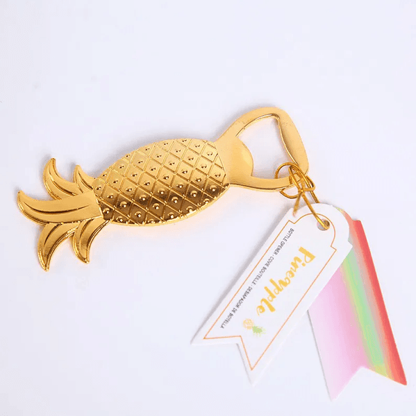 50pcs Gold Pineapple Bottle Opener Metal Beer Openers Wedding Party favor gift wedding decoration