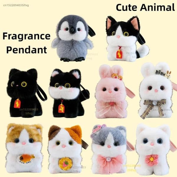 11 Styles Fragrance Animal Plush Pendant Exquisite Table Companion Plush Keychain Cat Rabbit With Fragrance Kid Gift 260324