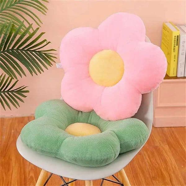 Practical 35cm Kawaii Colorful Flower Plush Pillow Cushion Soft Sunflower Plant Mat Stuffed Sofa Bed Sleeping Back Decor Gifts H260325