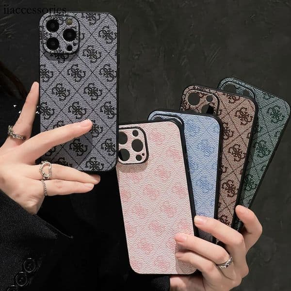 Designer phone case 16PRO Full Coverage Protective Compatible with Shockproof TwoinOne Leather Phone Case