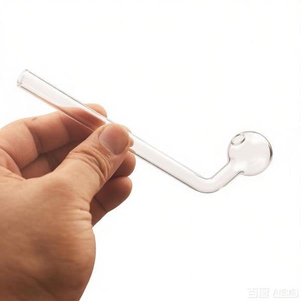 Straight 18cm Big Curved Glass Oil Burner Pipes Clear Thick heady glass collector Tube Handmade pipe for smoking accessories