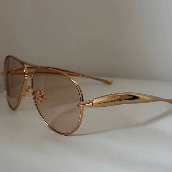 y2k Vintage Metal Pilot Sunglasses Women For Men Sun Glasses Punk Outdoor Driving Shades UV400 260324