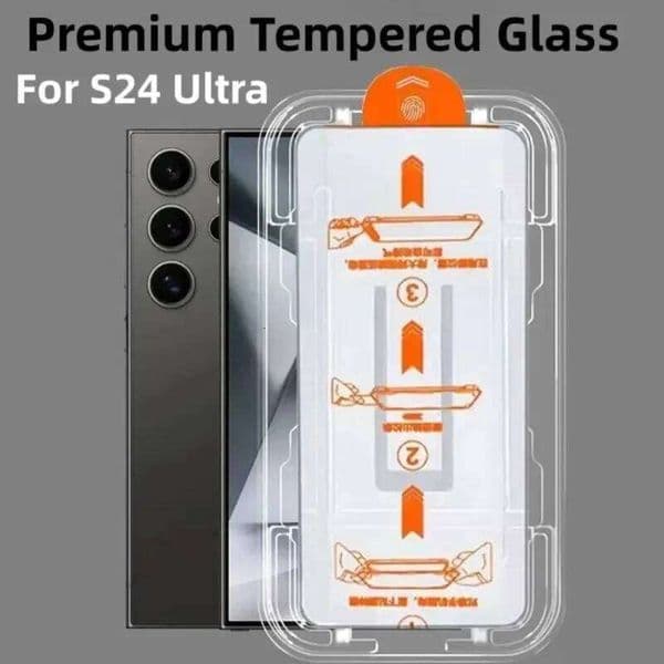2Pcs Premium Tempered Glass For Galaxy S23 Auto Dust Remove Kit Screen Protector S21 S22 Plus S24 Ultra 26L0325