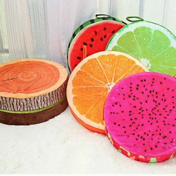 33cm Cushion Fruit Shape For In-bed Reading And Watching Back And Head Pillow Round Cushion Lint-free H260325