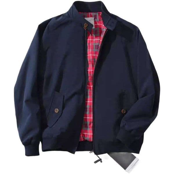 For Holidays Stand Collar Outerwear Casual Activities 2XL Loose Fit Jacket Men's Fashion Retro Style Coat 26H0325