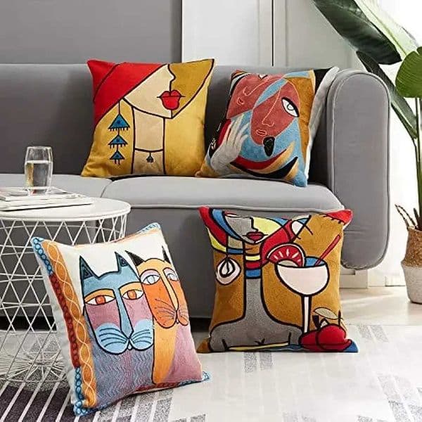 Short Plush Cover 45 X45 Outdoor Cushion Cover Decorative Sofa Home Autumn decoration L260524VEQU