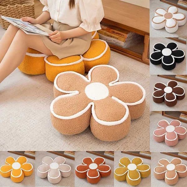 Flower Pillows Soft Flower Shaped Floor Cushion for Living Room Bedroom Sofa Couch Winter Warm Decorationidea for home H260325