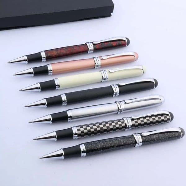 1Pc High Quality Jinhao 750 Pearl White Rose Golden Black Shinny Silver Clip Metal Rollerball Pen 260325BJ