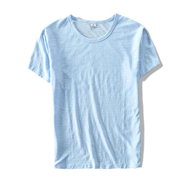 T Shirt Men Summer 100 Cotton Short Sleeve for Tshirt Round Neck Breathable Soft Tops Tees Size MXXXL 260324