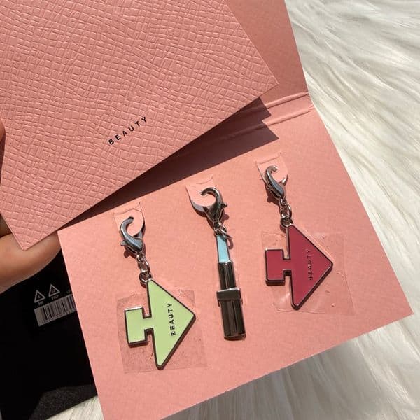 Designer Lipstick pendant DIY keychain keyring car pendant bag Key Chain ornament pendant Earrings