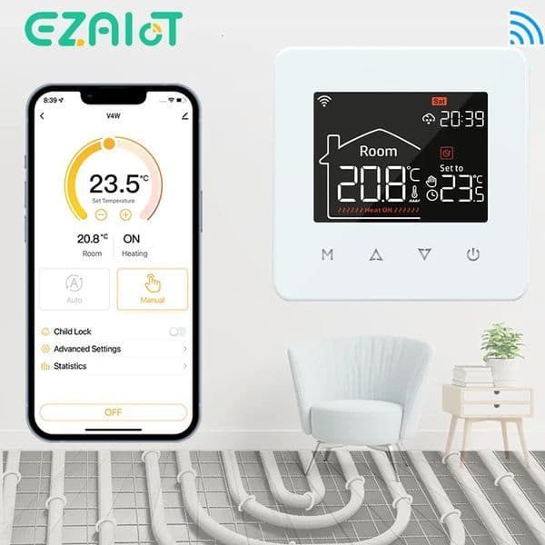 WiFi Floor Heating Thermostat Tuya Smart Temperature Control Water Gas Boiler Programmable Regulator Voice Alice Alexa Google 260324