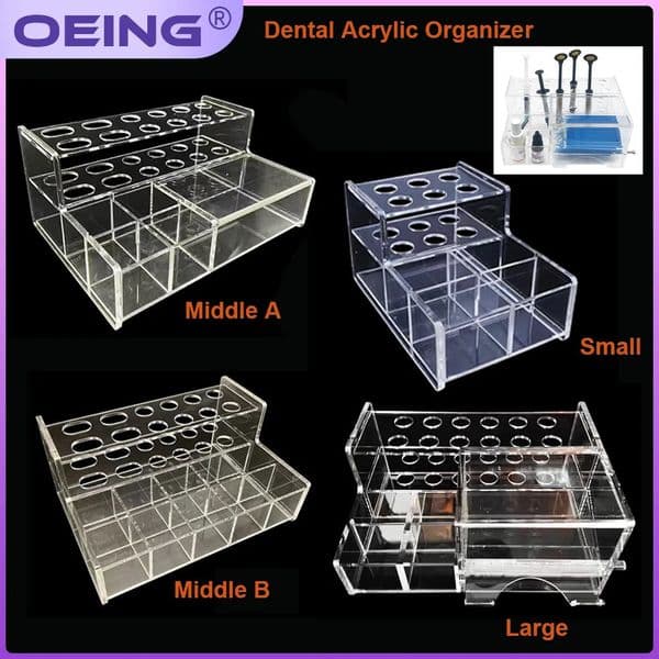 OEING Dental Acrylic Organizer Resin Composite Syringe Holder Storage Box Dispenser Stand Dentist Tools 260325
