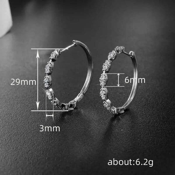Jewelry vintage marquise high-end Korean large hoop earrings fashionable everyday versatile earrings for women