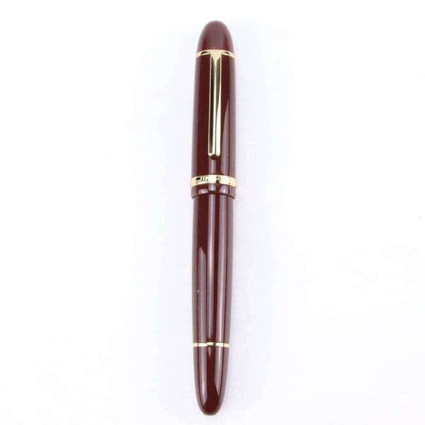 JinHao X159 Acrylic Black Fountain Pen Metal Clip Extended Fine Nib F 0.5mm for business office and school stationery gifts 26Y0325